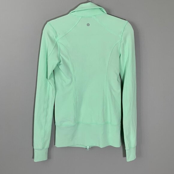 Lululemon‎ Asana Jacket Fresh Teal / Mini Hyper Stripe Fresh Teal - Picture 6 of 12